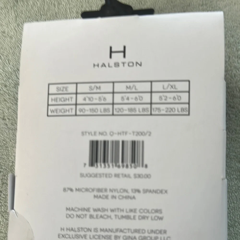H by Halston 2-Pack Black Opaque Footed Tights Size M/L